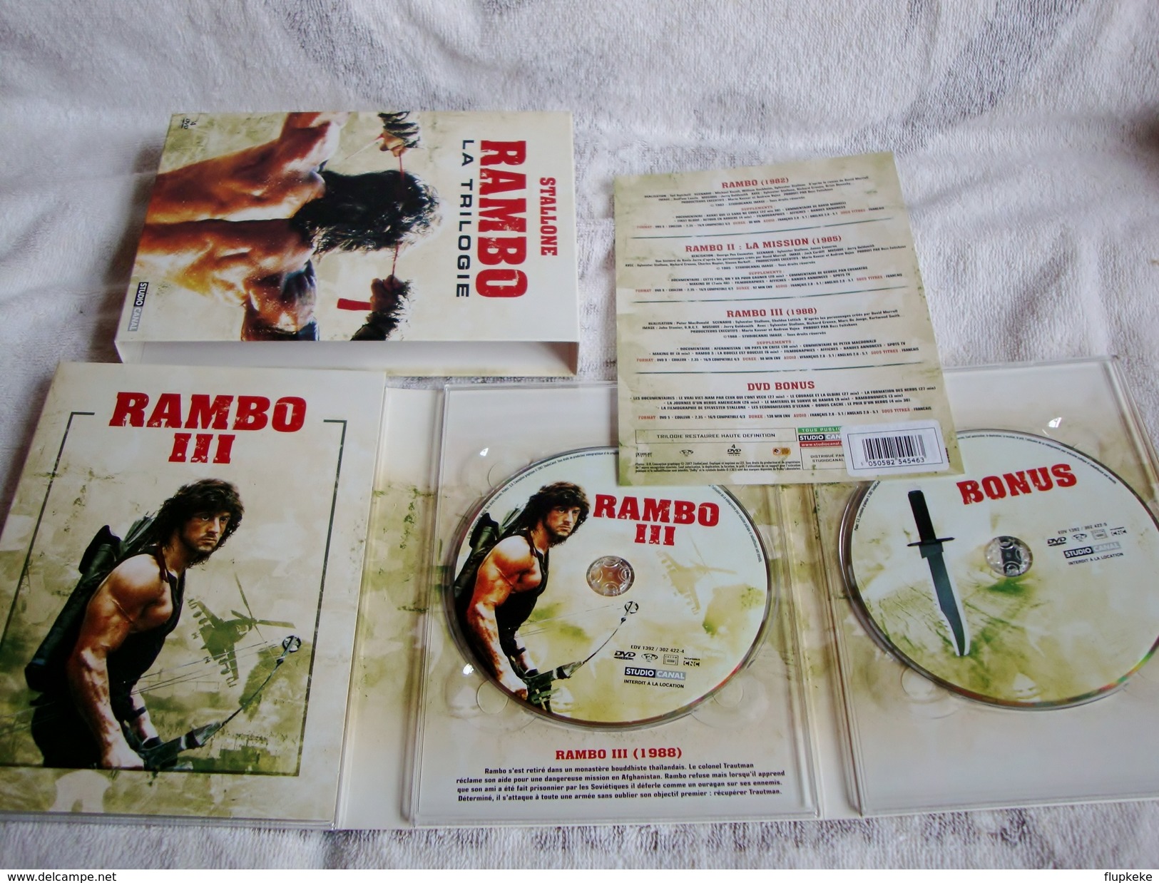 Dvd Zone 2 Rambo La trilogie 4 dvd Studio Canal Vf+Vostfr