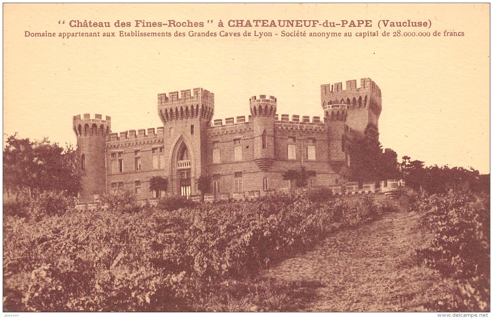 VAUCLUSE  84   CHATEAUNEUF DU PAPE  CHATEAU DES FINES ROCHES  VIGNE VIN - Chateauneuf Du Pape