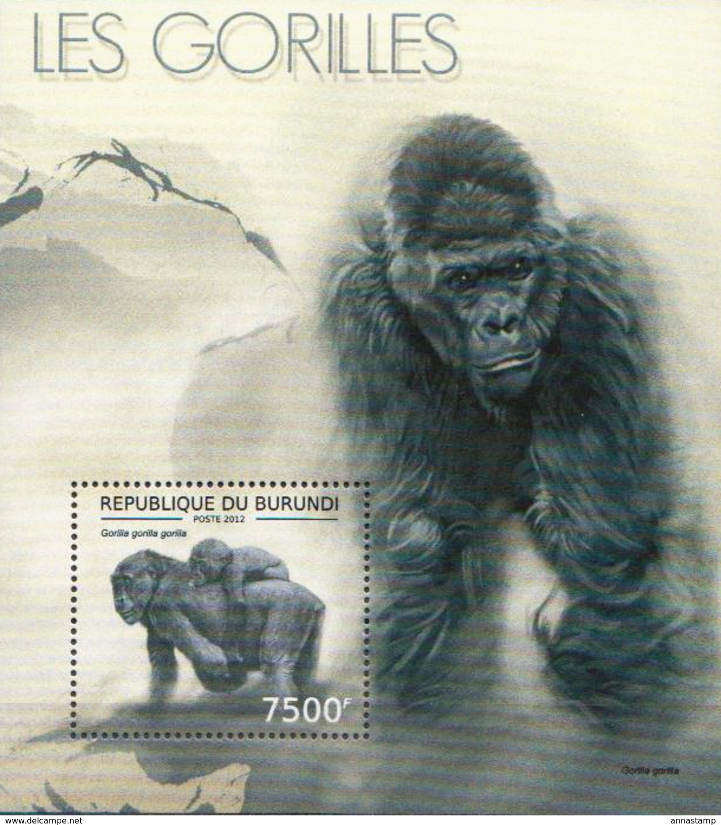 Burundi MNH Gorillas Sheetlet And SS - Gorilles