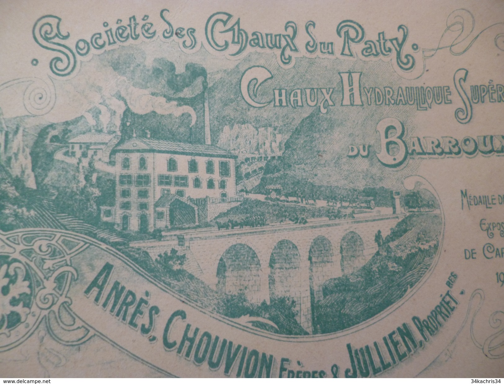 CPA 84 Vaucluse Pub Barroux Société Des Chaux De Patty  Anrès Chouvion Julien Illustrée BE - Autres & Non Classés