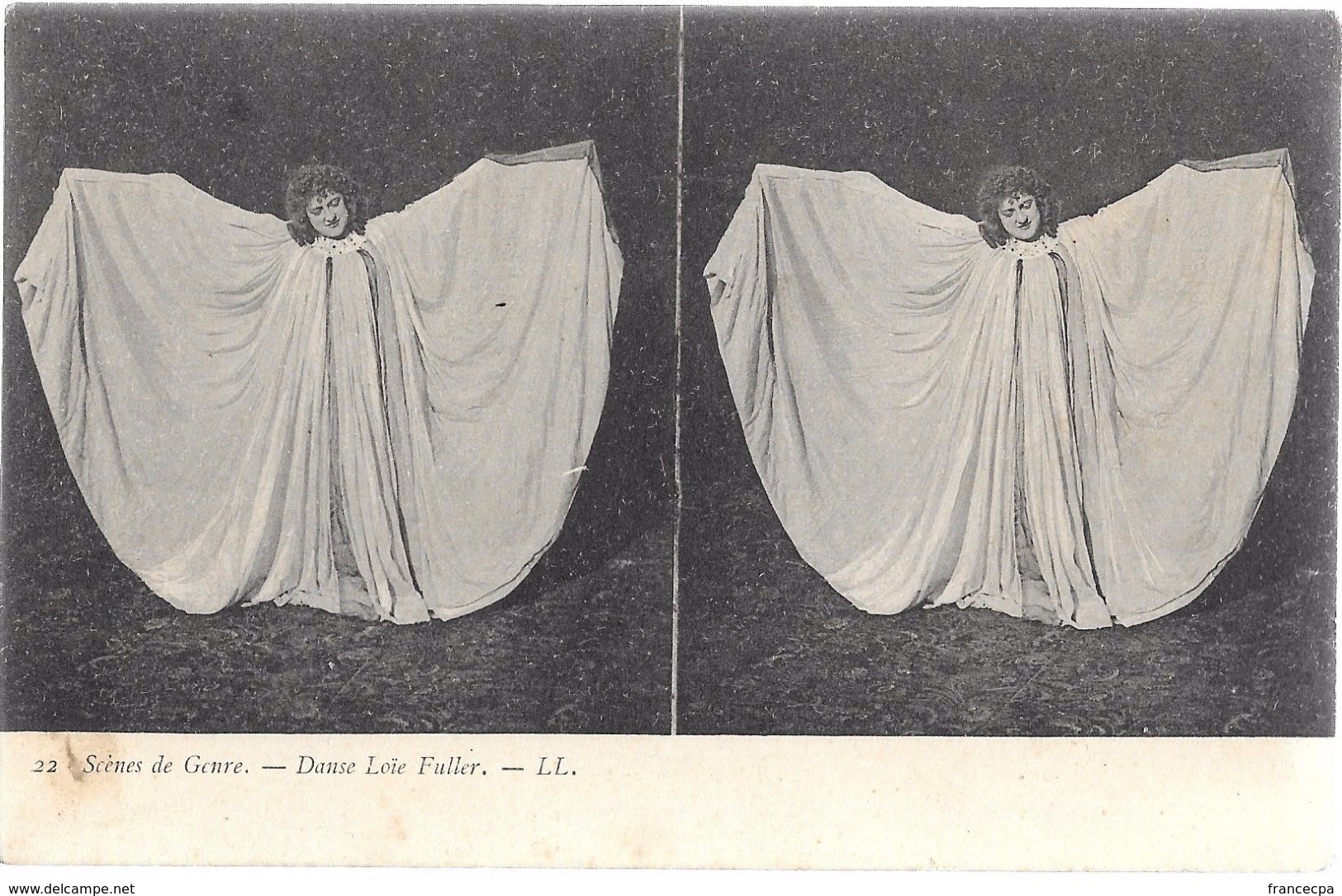 1203 STEREO - SCENES DE GENRE - Danse Loïe Fuller - Autres & Non Classés