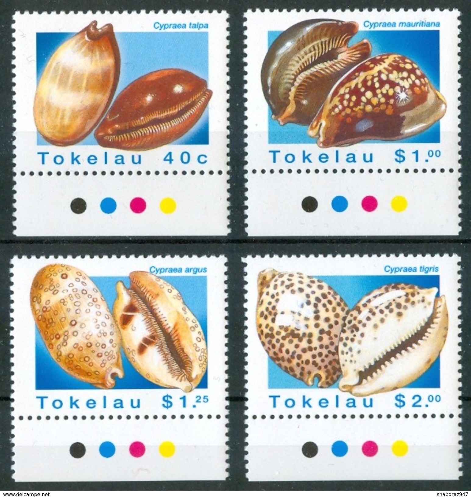 1996 Tokelau Conchiglie Shells Coquilles Set MNH** Te192 - Schelpen