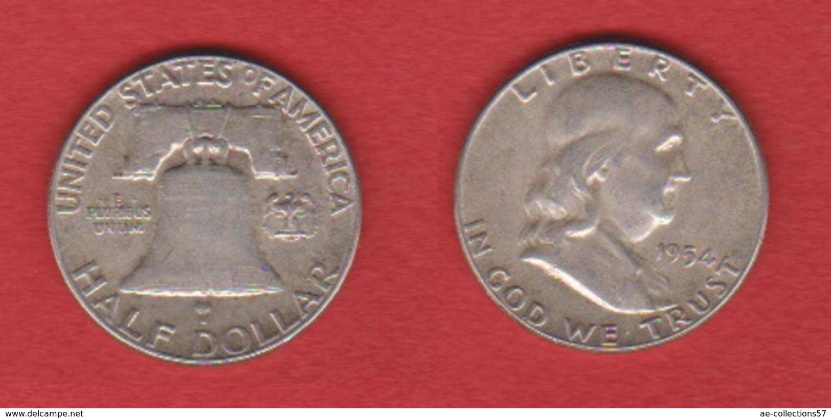 USA  -   1/2 Dollar 1954  --  Km # 199   ---  état  TTB - 1948-1963: Franklin