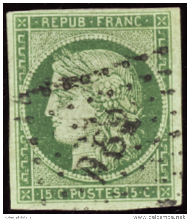 N&deg;  2 15c Vert Obl "DS2" TB Qualit&eacute;: OBL Cote: 1000&nbsp; &euro; - Altri & Non Classificati