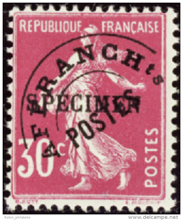 N&deg;  88 30c Semeuse Rose Pr&eacute;oblit&eacute;r&eacute; Qualit&eacute;: ** Cote: 400&nbsp; &euro; - Altri & Non Classificati