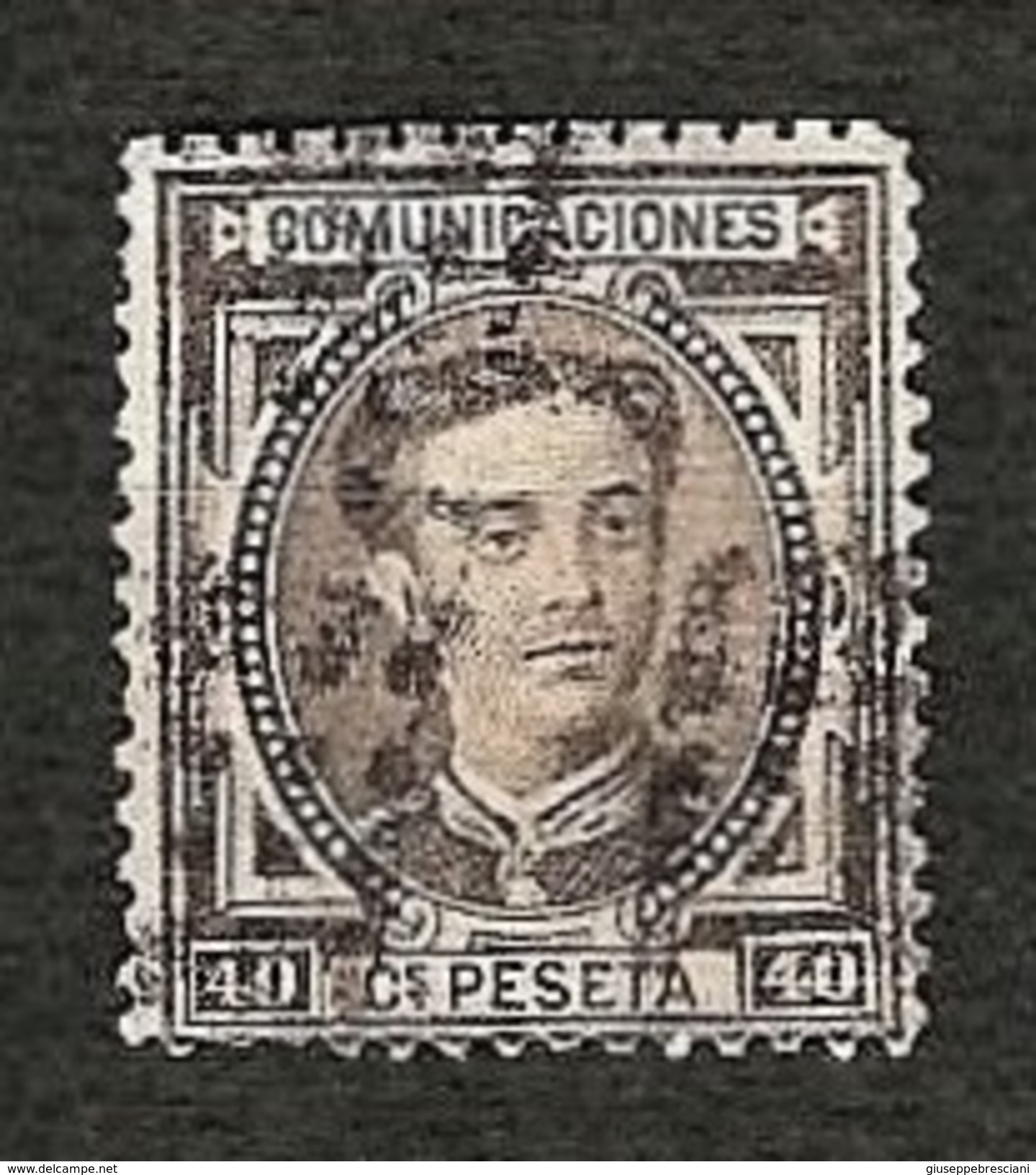 SPAGNA 1876 - Alfonso XII - 40 C. - Edi:ES 178 - Usati