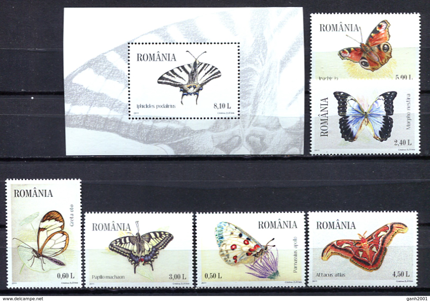 Romania 2011 Rumania / Butterflies MNH Mariposas Papillons Schmetterlinge / Cu2616  23 - Schmetterlinge