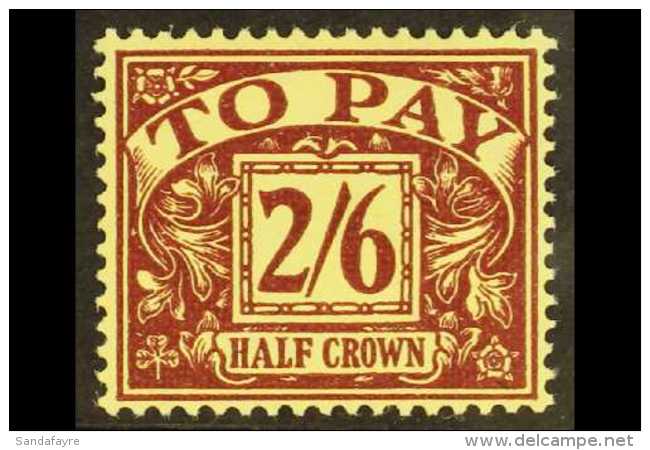 POSTAGE DUE 1954-5 2s6d Purple On Yellow, Wmk "E 2 R" &amp; Tudor Crown, SG D45, Never Hinged Mint. For More... - Sonstige & Ohne Zuordnung