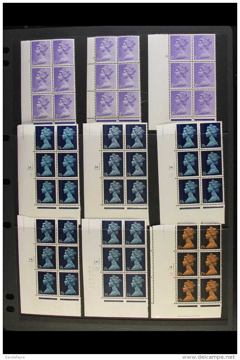 1967-70 MACHIN CYLINDER BLOCK COLLECTION An ALL DIFFERENT, Never Hinged Mint Collection Of "Sterling" Machin... - Sonstige & Ohne Zuordnung