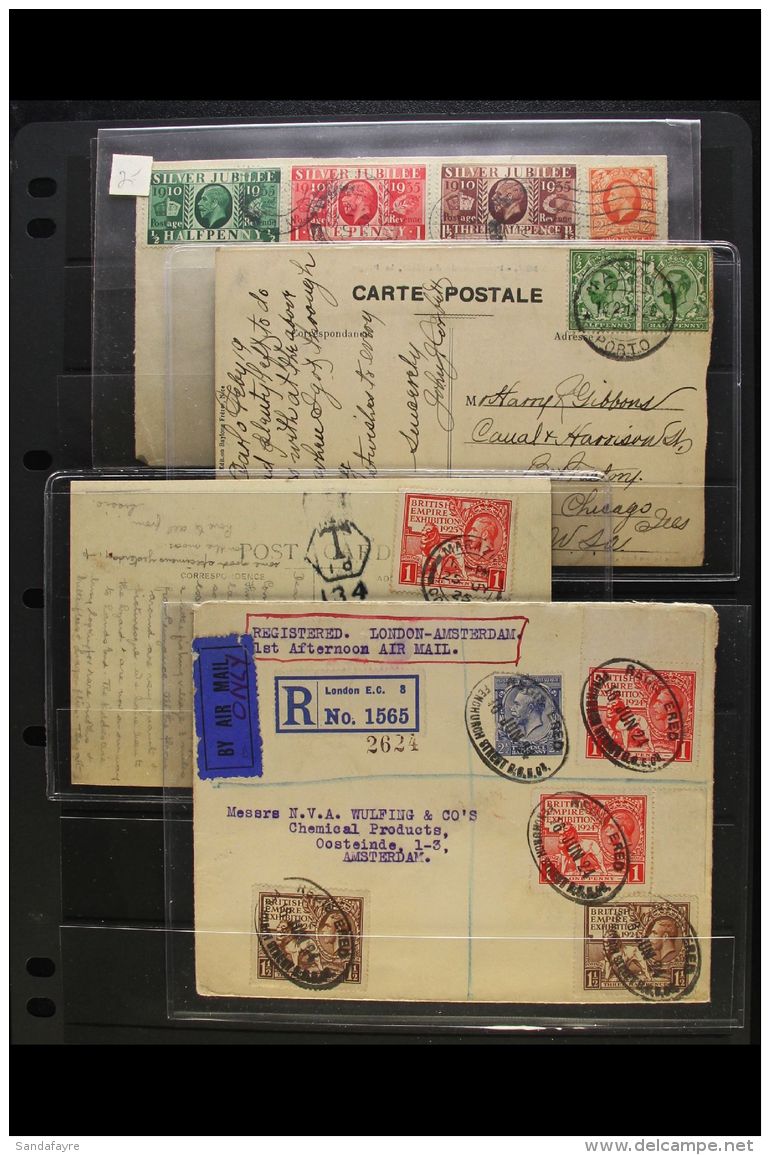 1912-36 COVERS &amp; CARDS ACCUMULATION An Interesting Hoard Of Covers /cards Bearing Various Issues, Mostly... - Ohne Zuordnung