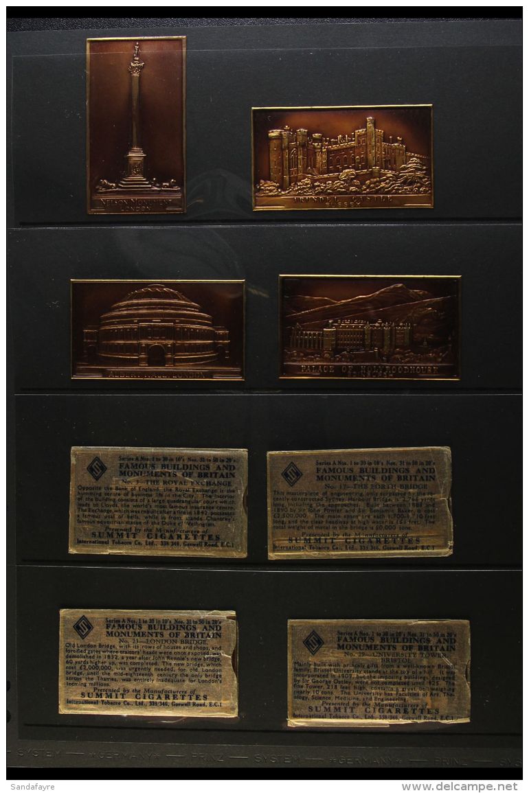 BRONZE PLAQUE CARDS INTERNATIONAL TOBACCO CO. LTD. 1934 "Famous Buildings And Monuments Of Britain" (small Size) -... - Sonstige & Ohne Zuordnung