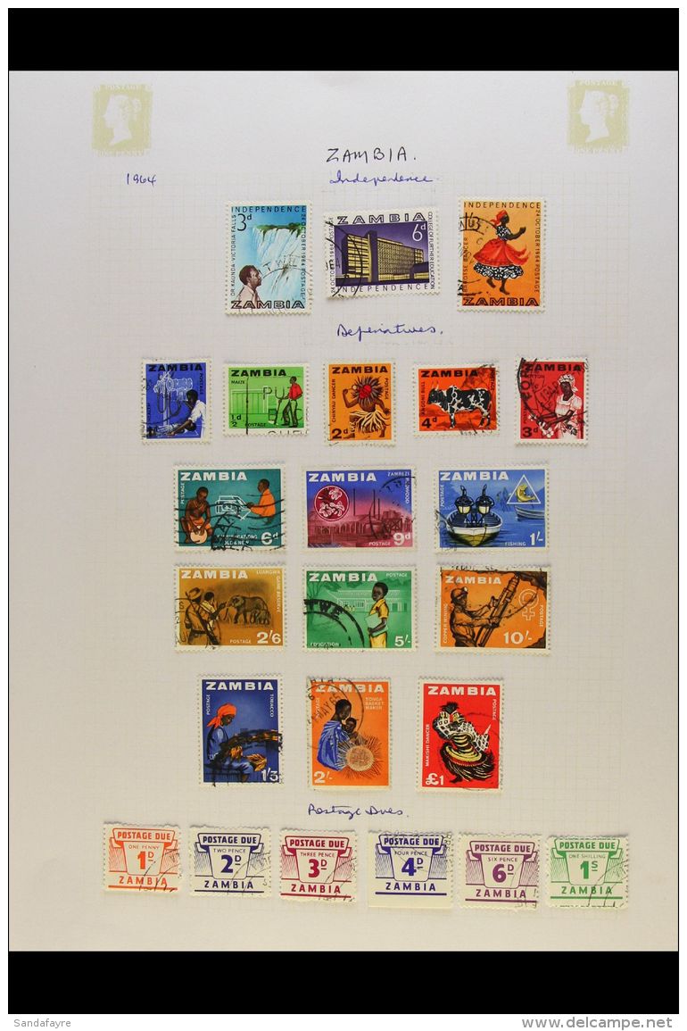 1964-97 VERY FINE USED COLLECTION Displayed On Pages, Much Completeness Incl.1973 W.H.O. Set, Useful Surcharges,... - Zambia (1965-...)