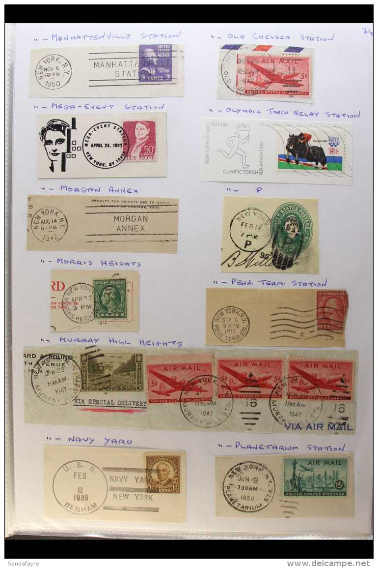 POSTMARK COLLECTION OF NEW YORK STATE. A Delightful Collection Of Cancellations On Stamps From All Periods Inc... - Autres & Non Classés