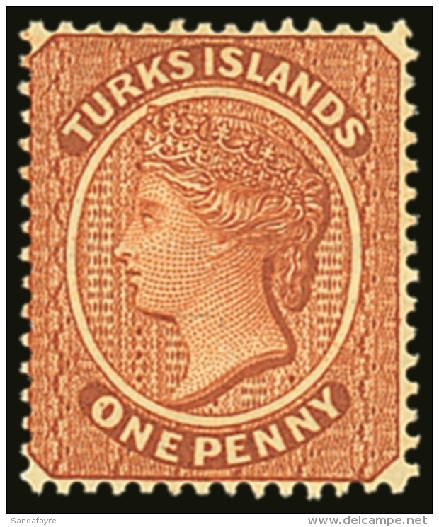 1882 1d Orange Brown, Wmk CA, SG 55, Superb Mint. For More Images, Please Visit... - Turks & Caicos