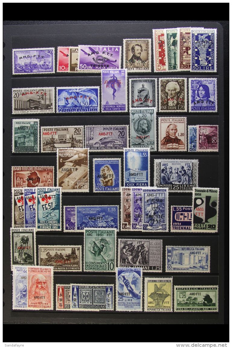ZONE A 1948-1954 ALL DIFFERENT Never Hinged Mint Collection Presented On Stock Pages. Includes 1948 Air Set To... - Sonstige & Ohne Zuordnung