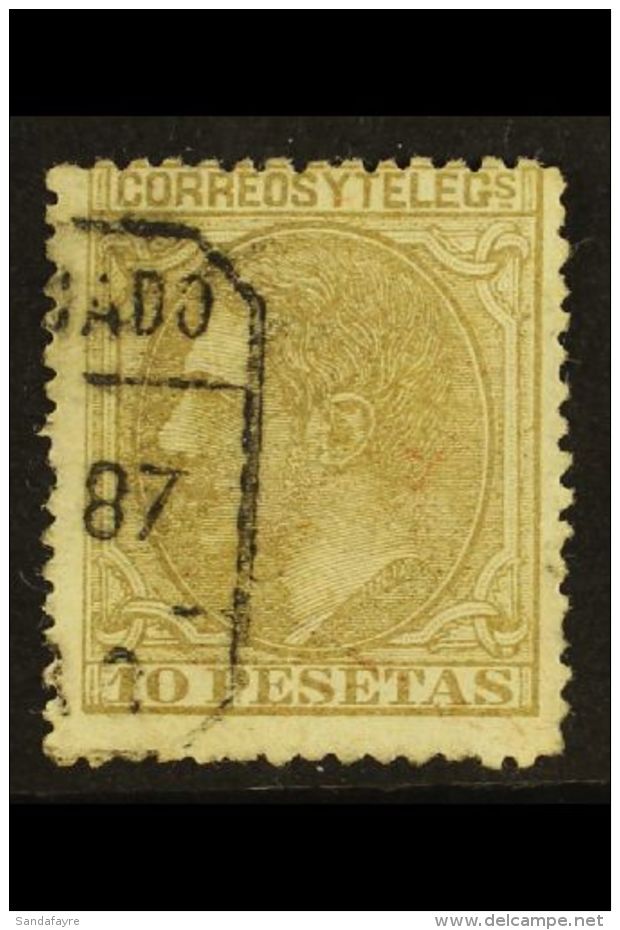 1879 10p Olive Bistre Alfonso XII, SG 272, Fine Used With Neat Boxed Cancel. For More Images, Please Visit... - Sonstige & Ohne Zuordnung