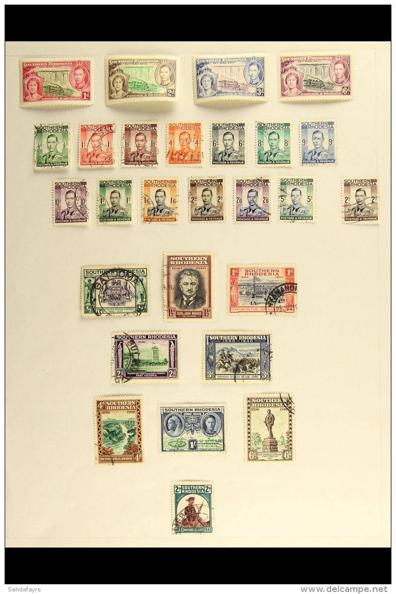 1937-1964 MINT &amp; USED COLLECTION All Different, Neatly Presented On Album Pages. Inc  KGVI 1937 Definitives... - Südrhodesien (...-1964)