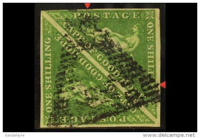 CAPE OF GOOD HOPE 1858 1s Bright Yellow Green, SG 8, "square" Pair Very Fine Used With Clear To Large Margins All... - Ohne Zuordnung