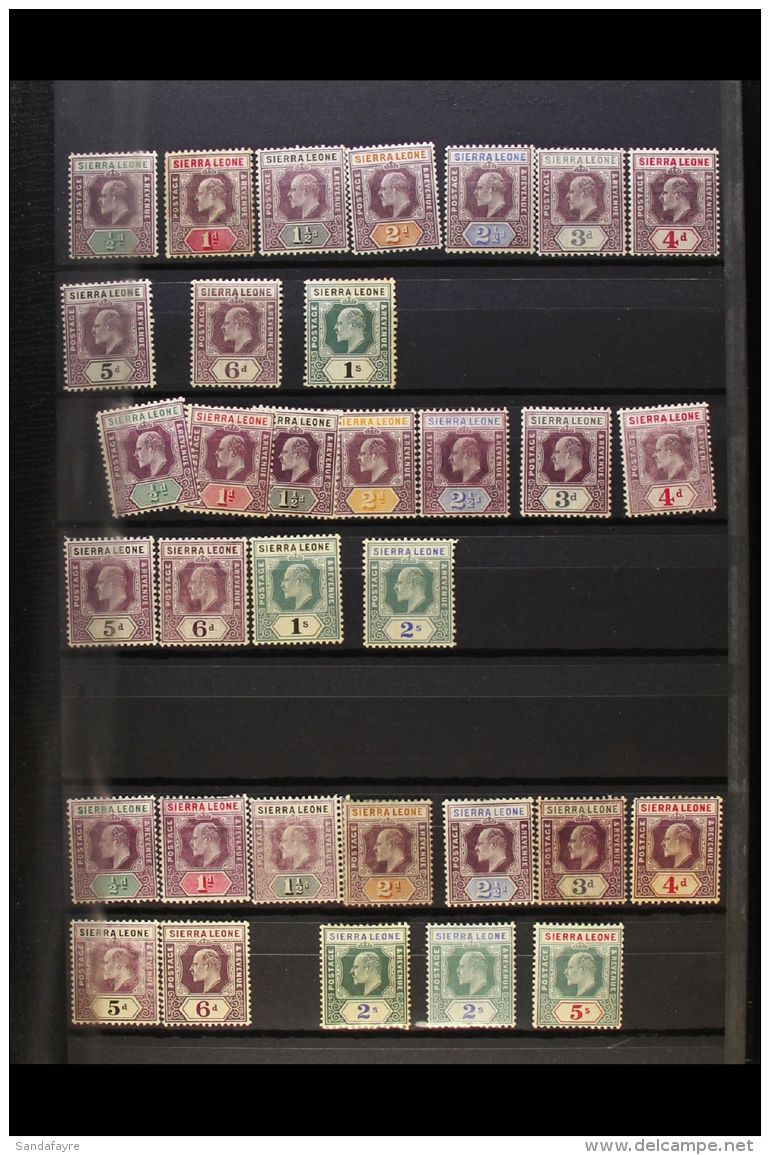 1872 TO 1944 MINT ASSORTMENT / COLLECTION, CAT &pound;1700+ A Stock Book With Several Pages Filled With Mint (+ 8... - Sierra Leone (...-1960)