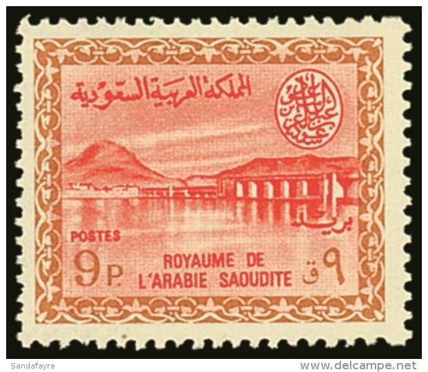 1964-72 9p Vermilion And Yellow-brown Wadi Hanifa Dam Definitive, SG 565, Never Hinged Mint. For More Images,... - Saudi-Arabien