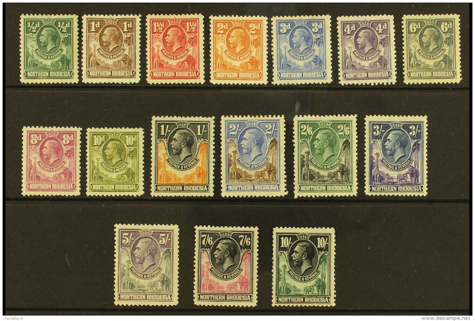 1925 Geo V Set To 10s Complete, SG 1/16, Fine To Very Fine And Fresh Mint. (16 Stamps) For More Images, Please... - Nordrhodesien (...-1963)