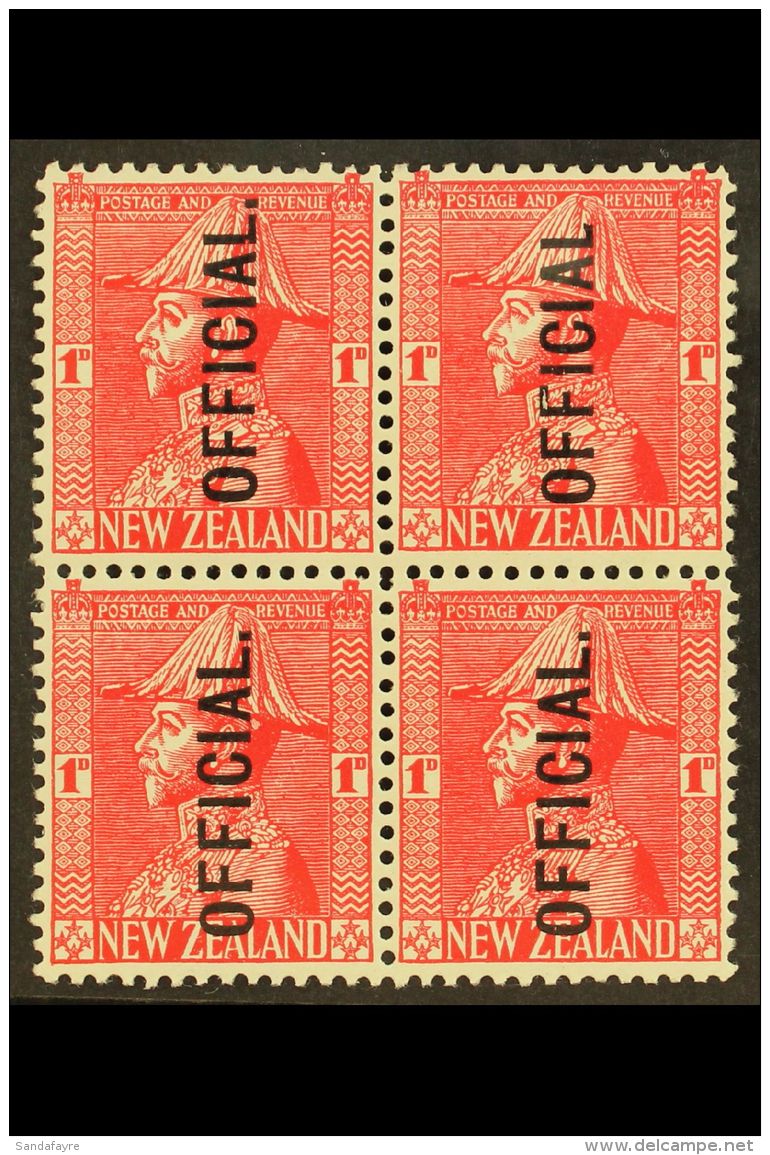 OFFICIALS 1927-33 1d Rose-carmine Perf 14 NO STOP AFTER "OFFICIAL" Variety, SG O111a, Within Never Hinged Mint... - Sonstige & Ohne Zuordnung