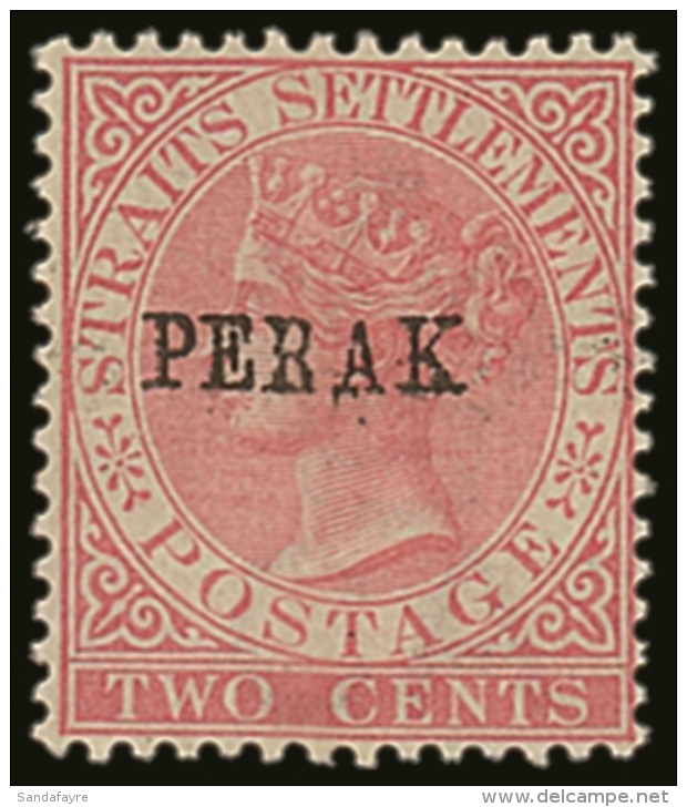 PERAK 1884-91 2c Pale Rose, SG Type 18 Ovpt (10&frac12;mm), SG 21, Very Fine Mint. For More Images, Please Visit... - Other & Unclassified