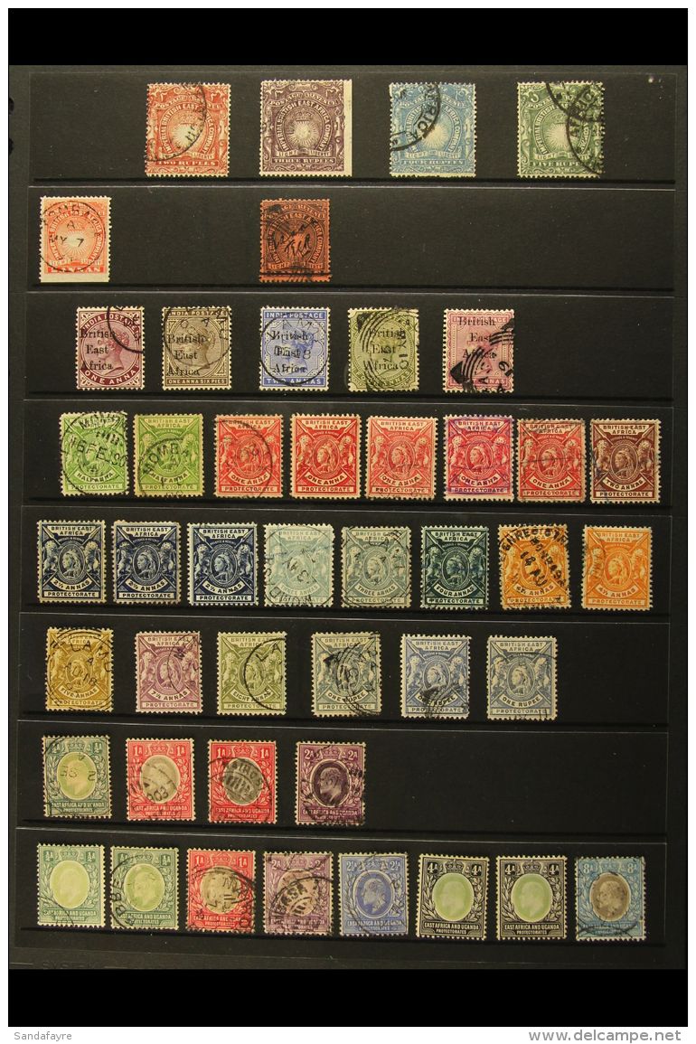 1890-1936 USED COLLECTION On A Pair Of Stock Pages. Includes 1890-95 Range To 5r (not Counted, Dubious Cancels),... - Vide