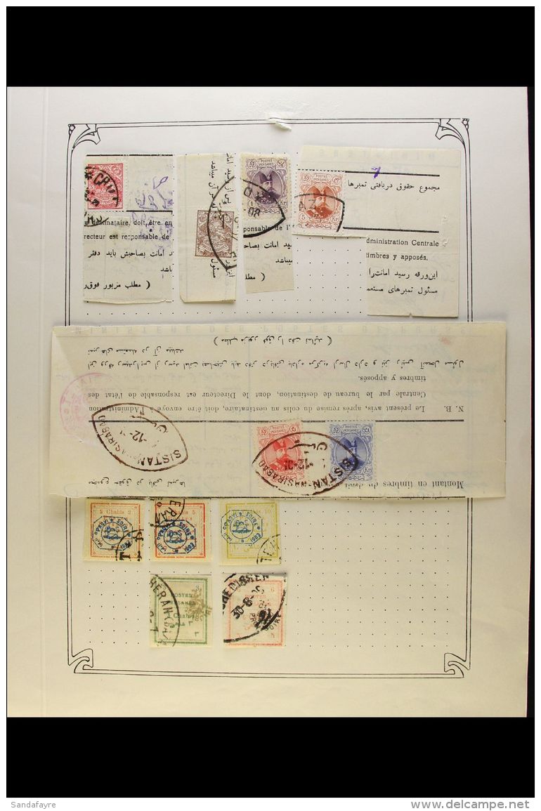 COLLECTION ON "SCHWANEBERGER" LEAVES 1876-1911 Mint And Used (mostly Used), Generally Fine And Fresh Condition.... - Iran