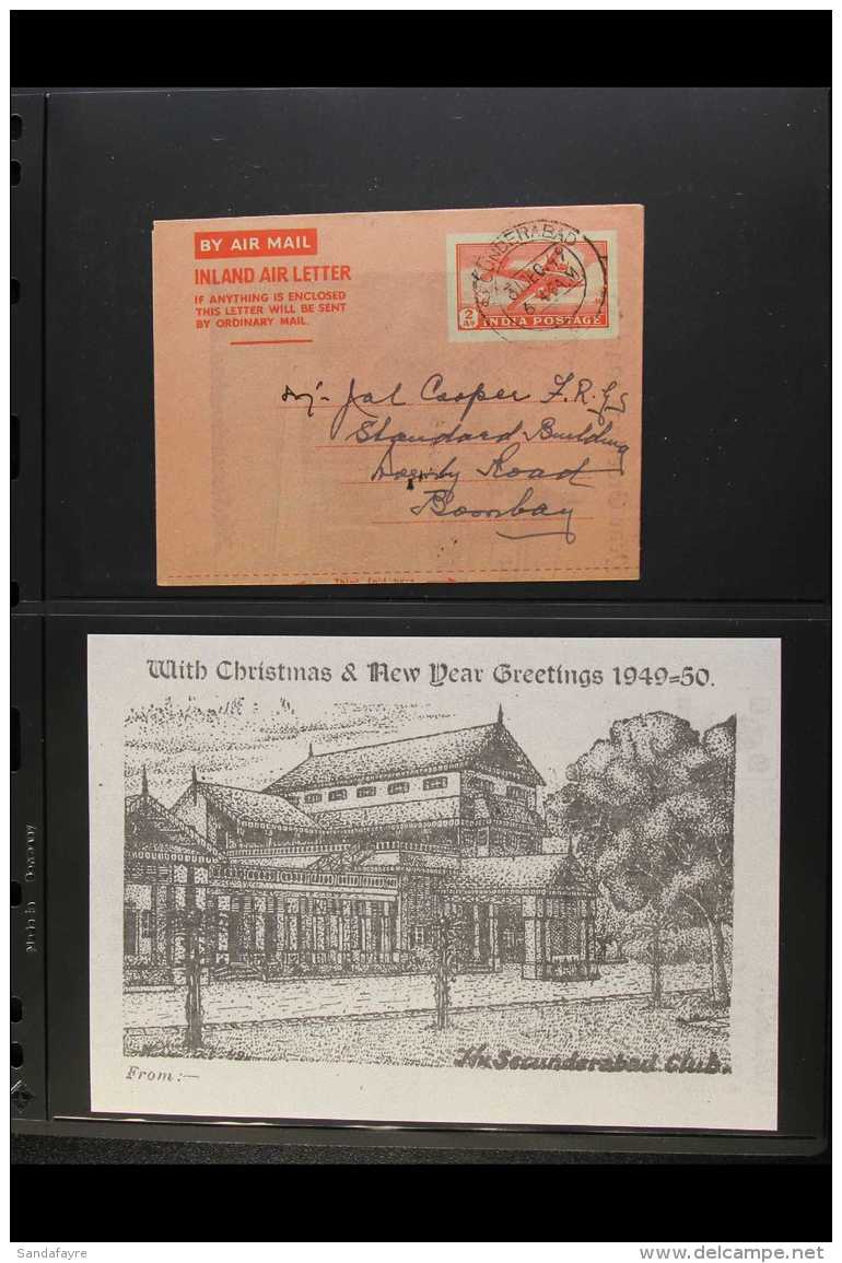 AEROGRAMME 1949-50 2a "Inland Air Letter" Christmas Issue With "The Secunderabad Club" Printed Inside, Kessler 4a... - Sonstige & Ohne Zuordnung