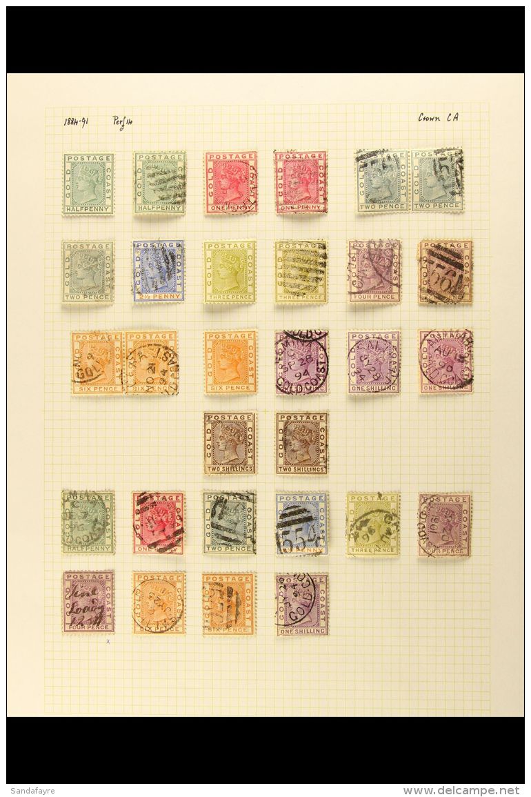 1876-1949 MINT &amp; USED COLLECTION On Leaves, Inc 1884-91 Used Sets (x2), Plus To 3d &amp; 4d Mint, 1913-21 To... - Goldküste (...-1957)