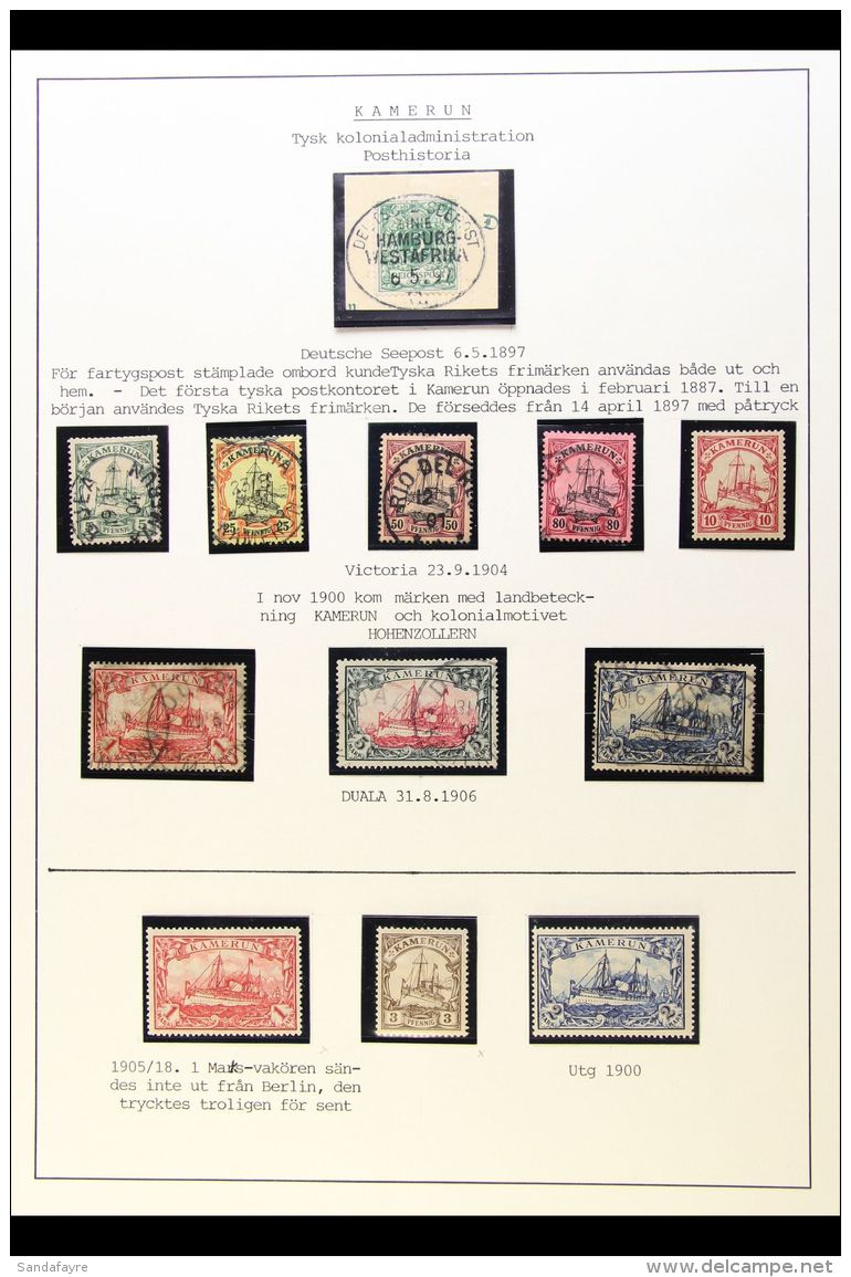 CAMEROUN 1897-1919 Mint And Used Collection, Includes 1897 5pf Of Germany With Seepost Cancel Of 6.5.97, 1900 ... - Autres & Non Classés