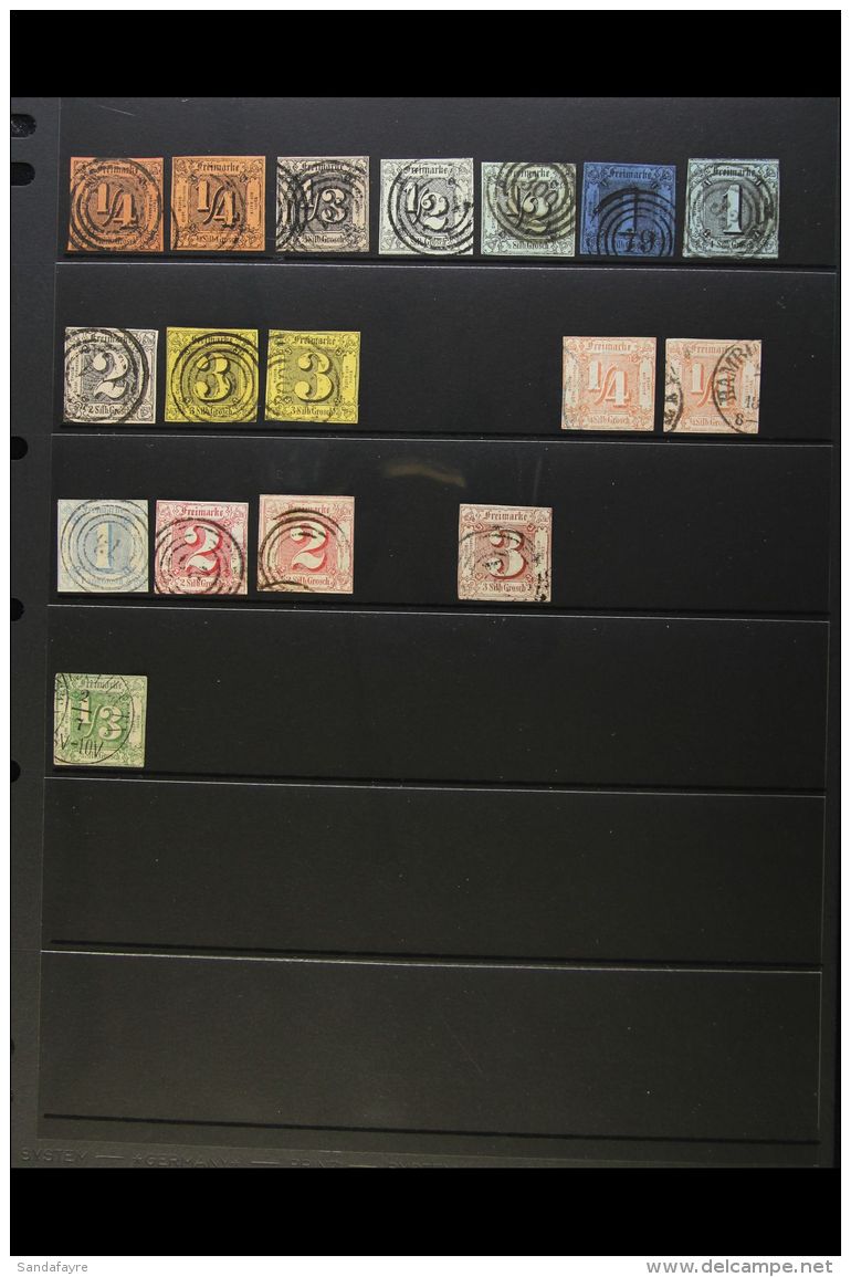 THURN &amp; TAXIS VERY FINE USED 4- MARGINED STAMPS. NORTHERN DISTRICT. A Lovely Collection Of Fine Used Stamps... - Autres & Non Classés