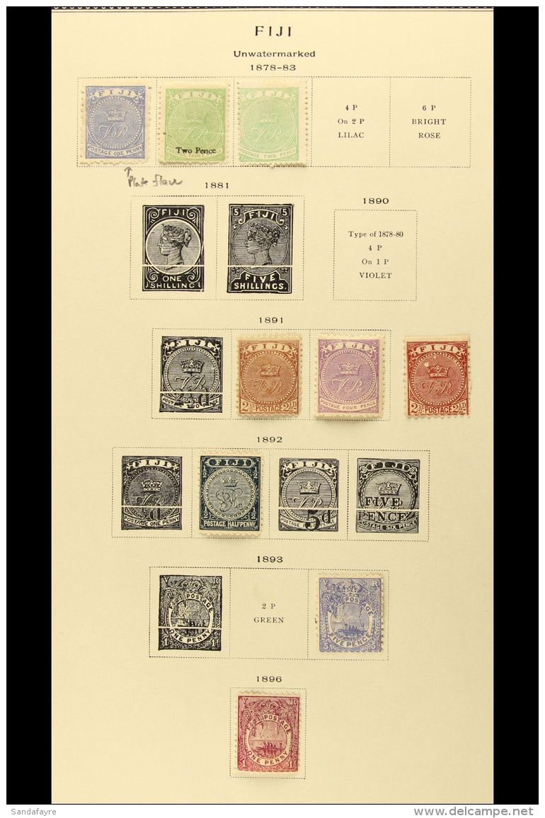 1878-1969 FINE MINT COLLECTION On Printed Pages. Includes QV Ranges To 5d, KEVII To 2&frac12;d, KGV To Various 1s... - Fidschi-Inseln (...-1970)