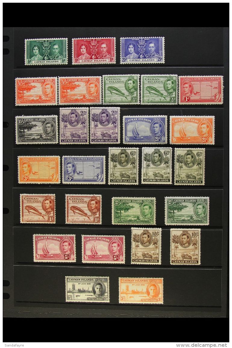 1937-50 COMPLETE KGVI MINT A Delightful Collection Presented On A Pair Of Stock Pages. Includes A Complete Run To... - Kaimaninseln