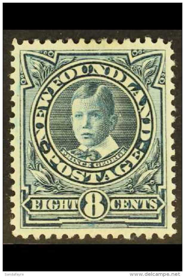 1911-16 8c Greenish-blue Prince George, SG 123a, Fine Mint, Well Centered. For More Images, Please Visit... - Sonstige & Ohne Zuordnung