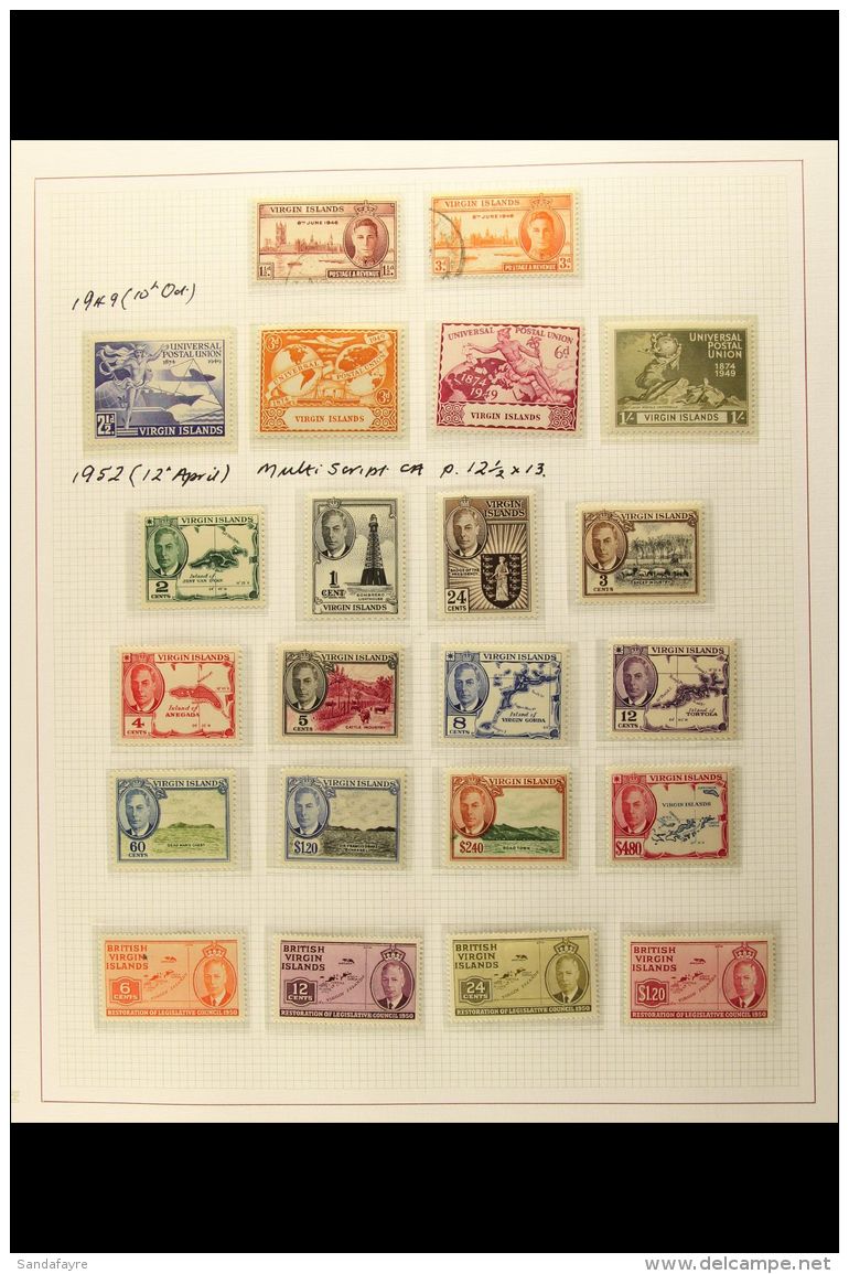 1879-1980 MINT AND USED COLLECTION Starts With 1879-80 1d Emerald-green (unused), Then Continues With 1887-89 1d... - British Virgin Islands