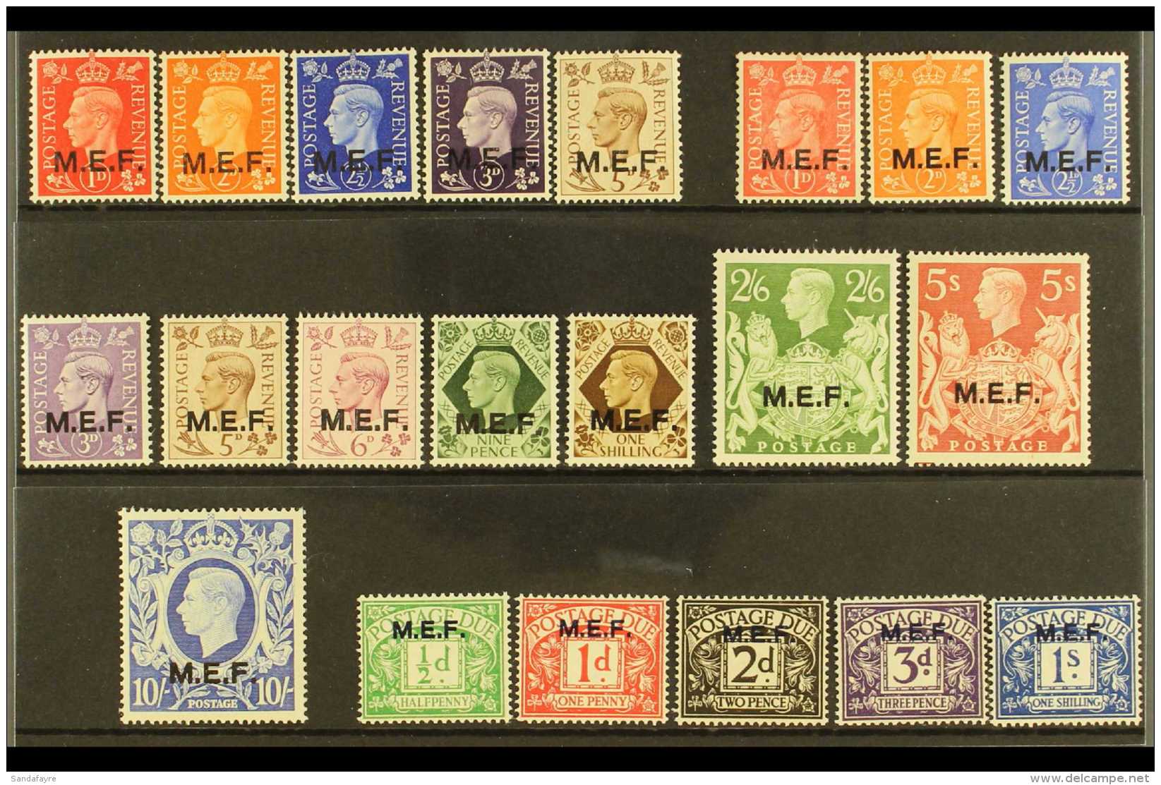 MIDDLE EAST FORCES 1942-47 NEVER HINGED MINT COLLECTION Of Sets. Lovely (21 Stamps) For More Images, Please Visit... - Italienisch Ost-Afrika