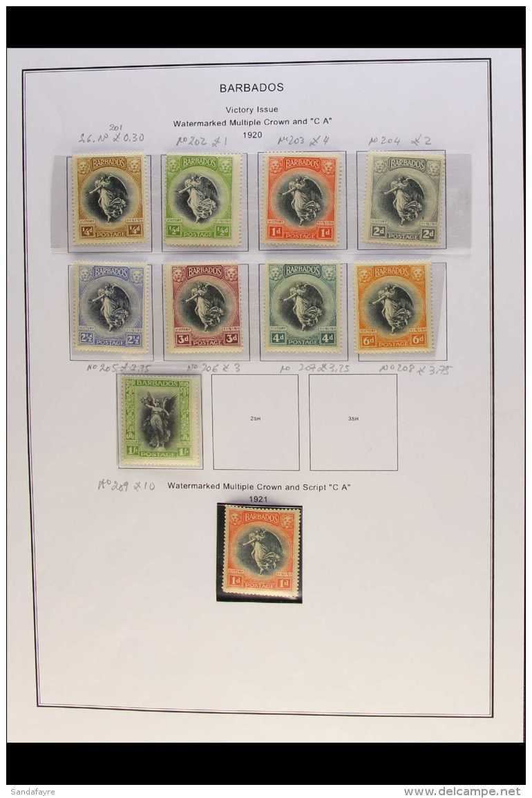 1912-52 MINT TWO KINGS COLLECTION Neatly Presented In Mounts On Printed Pages. Includes 1912-16 Set To 6d, 1916-19... - Barbados (...-1966)
