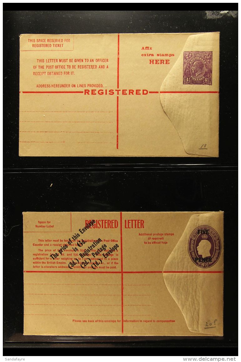 1911-1930 POSTAL STATIONERY FINE UNUSED COLLECTION, All Different, Inc Envelopes 1d  Window Envelope Privately... - Sonstige & Ohne Zuordnung