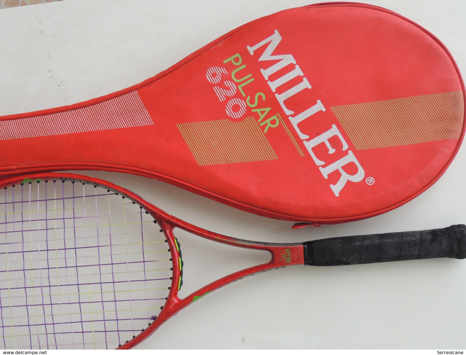 X Vintage Classic Tennis RACCHETTA Racquet Racket MILLER Pulsar 620 Con Custodia - Sonstige & Ohne Zuordnung