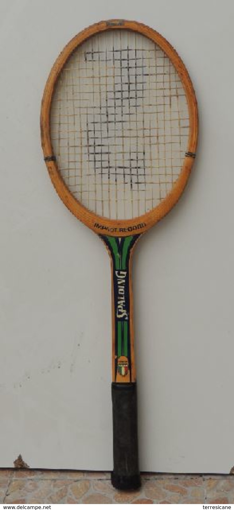 X Vintage Classic Tennis RACCHETTA Racquet Racket SPALDING Impact Record - Otros & Sin Clasificación