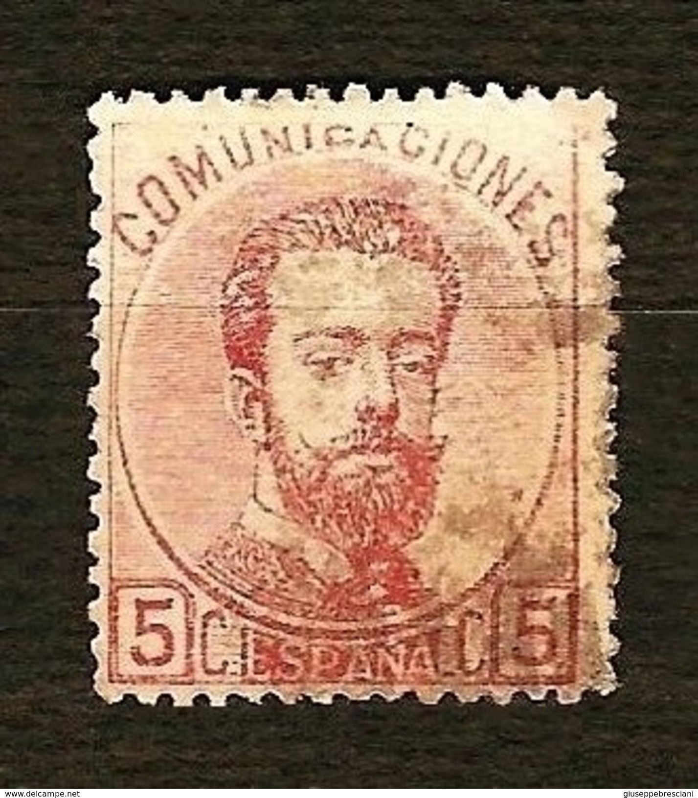 SPAGNA 1872 - Amadeo I - 5 C. Rosa. - Edi:ES 118 - Oblitérés