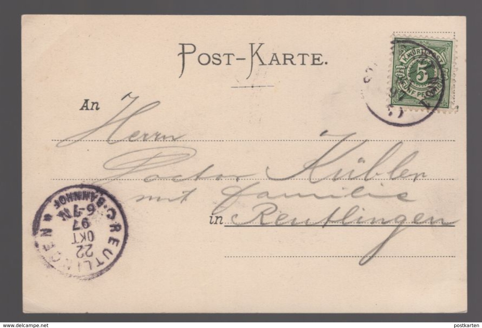 ALTE POSTKARTE STUTTGART MIT UHLANDSHÖHE 1897 Ansichtskarte Cpa AK Postcard - Stuttgart