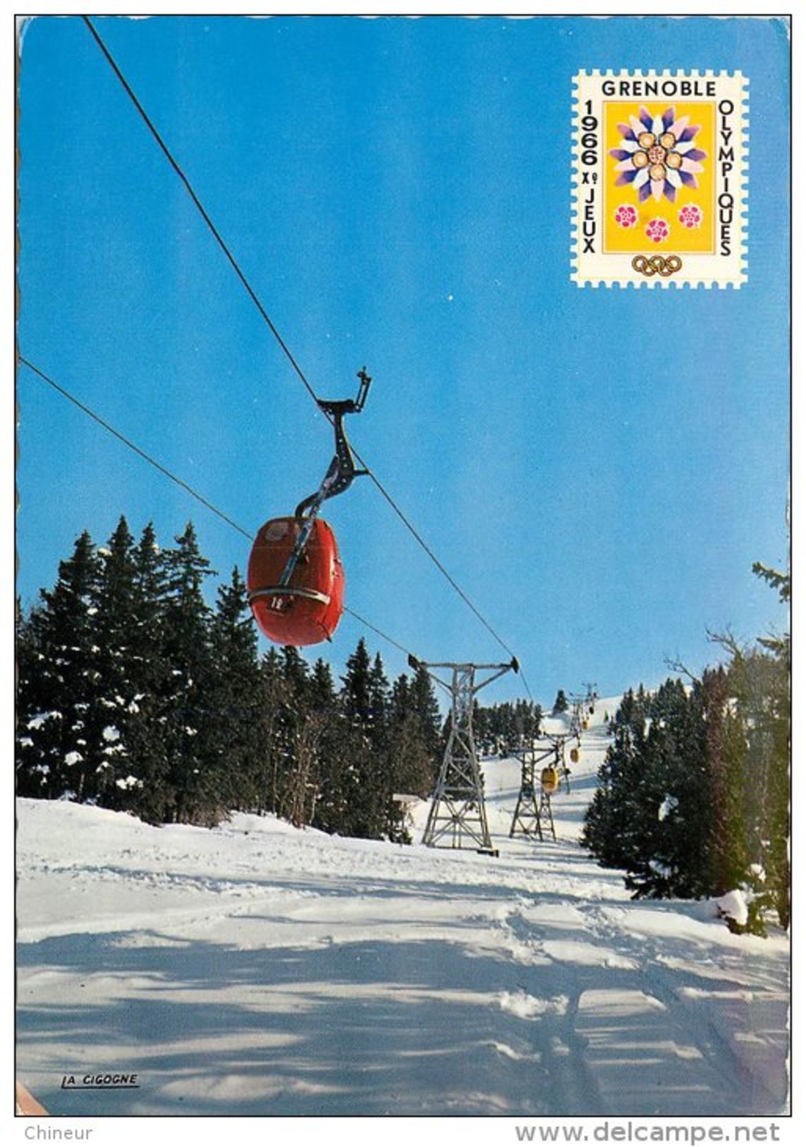 VILLARD DE LANS  Xes JEUX OLYMPIQUES D'HIVER 1968  LE TELEPHERIQUE - Villard-de-Lans