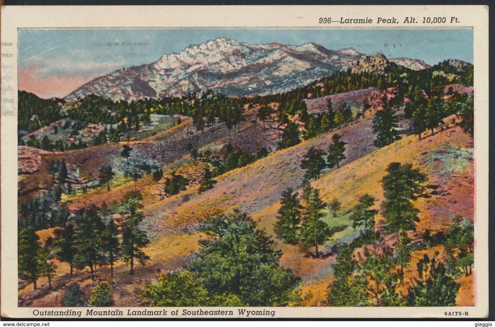 °°° 1209 - WY - LARAMIE PEAK - MOUNTAIN - 1953 With Stamps °°° - Laramie