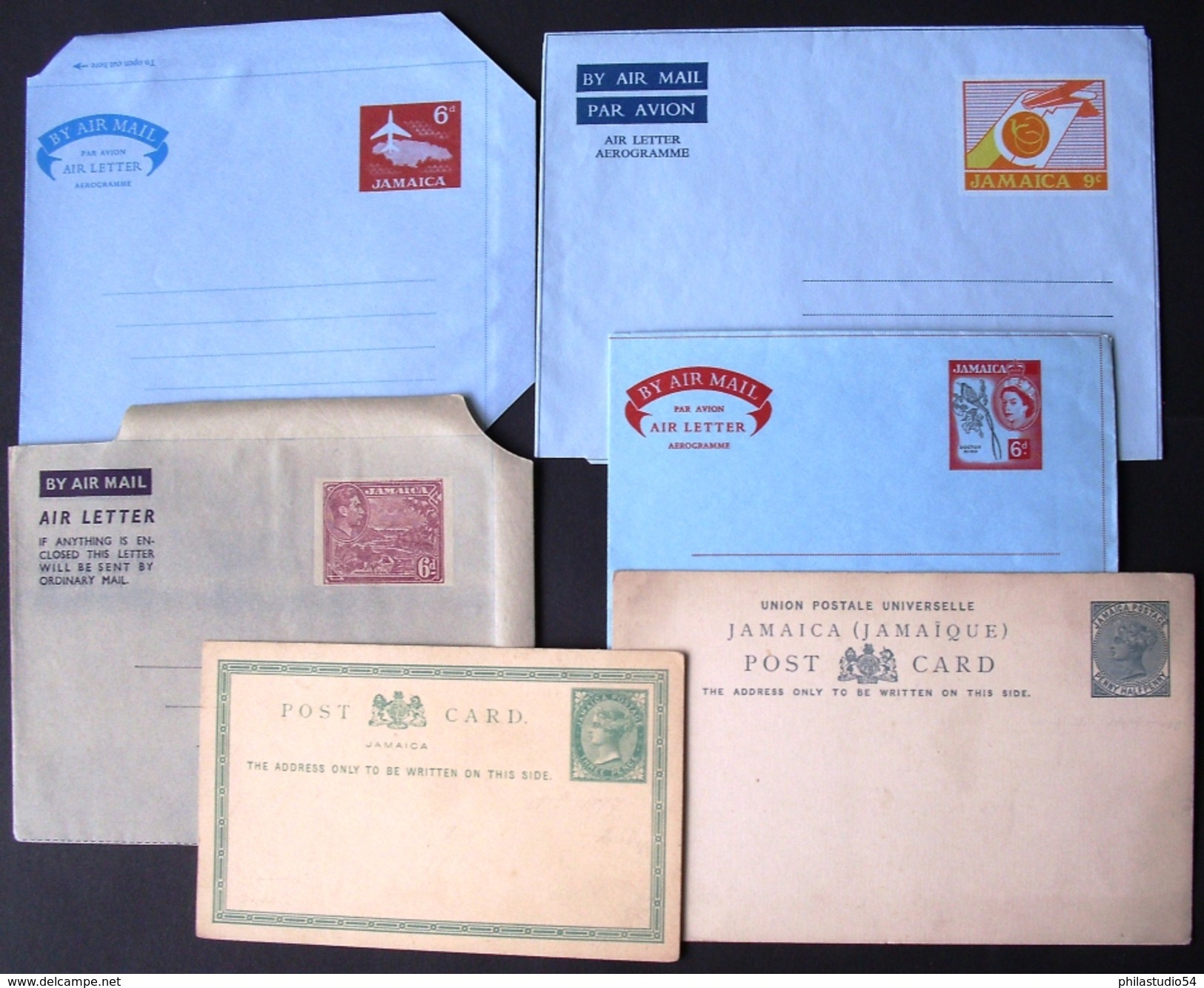 6 Better Postal Stationeries, All Unused - Jamaica (...-1961)