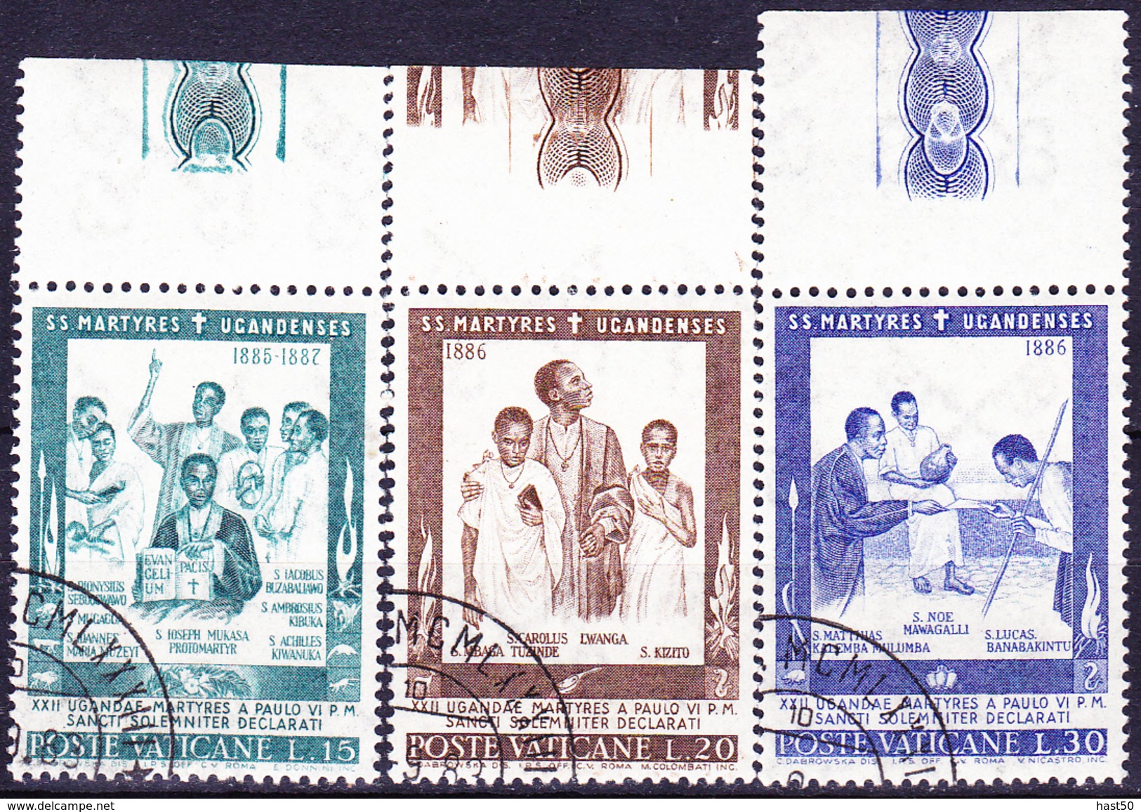 Vatikan - Heiligsprechung Der 22 Märtyrer Von Uganda (MiNr. 471/6) 1965 - Gest. Used Obl. - Gebraucht