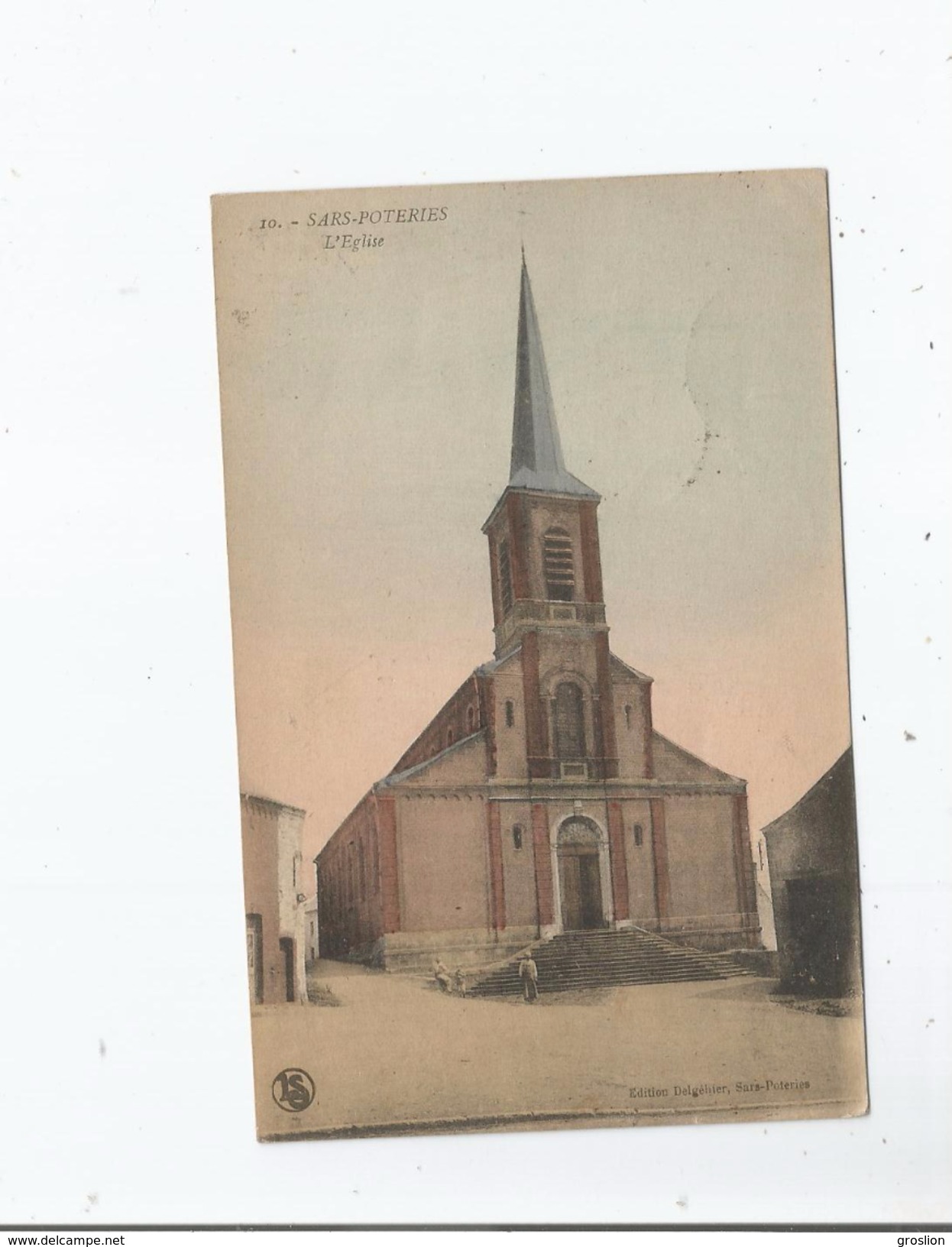 SARS POTERIES (NORD) 10 L'EGLISE  1924 - Sonstige & Ohne Zuordnung