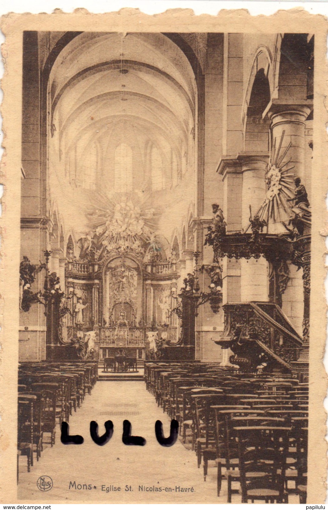 BELGIQUE : édit.Nels ; Mons église Saint Nicolas En Havré - Mons